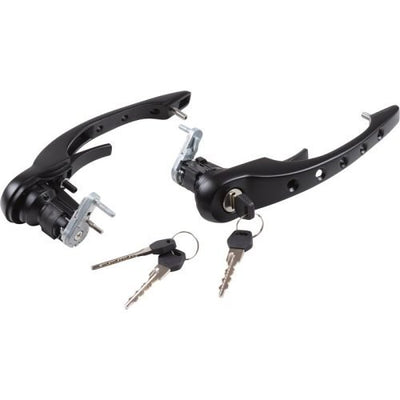 Porsche Drilled Black w/ Lock and Keys - L & R Outer - 911 - 912 1687101310