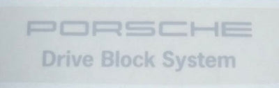 Porsche Drive Block System Decal - 911 95-98 993-701-250-00