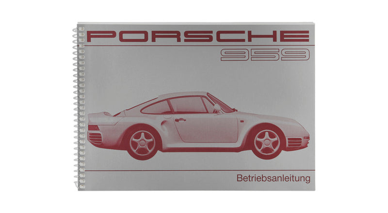 Porsche Driver’s Manual German - 959 1987 WKD-959-010-87