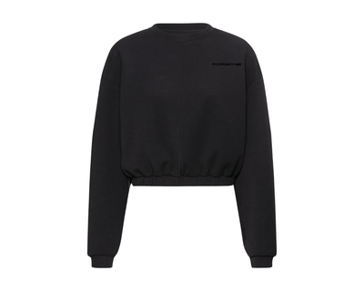 Porsche Electric Lifestyle Womens Cropped Sweatshirt - Black