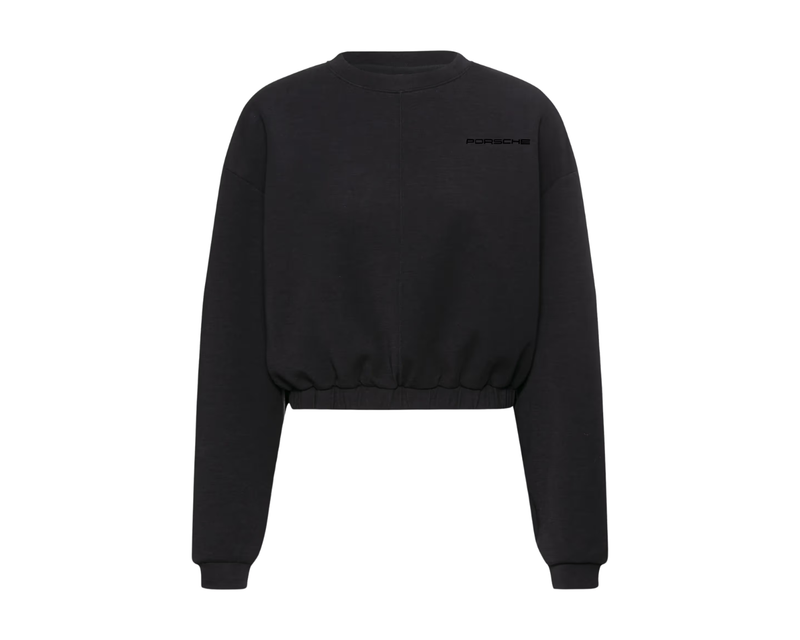 Porsche Electric Lifestyle Womens Cropped Sweatshirt - Black