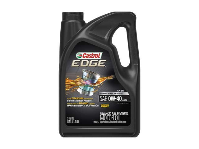 Porsche Engine Oil - Castrol Edge A3/B4 - 0W-40 Synthetic 5 Quart , 928/Boxster/Cayman/Cayenne/911/Panamera/924/Macan/944/968/718 Boxster/718 Cayman/918 Spyder | 1984-2019 15B5FC