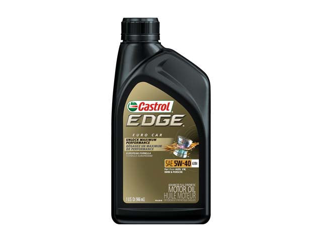 Porsche Engine Oil - Castrol Edge Euro Car A3/B4 - 5W-40 Synthetic 1 Quart , 928/Boxster/Cayman/Cayenne/911/Panamera/924/Macan/968/944/718 Boxster/718 Cayman/918 Spyder | 1984-2019 15D932