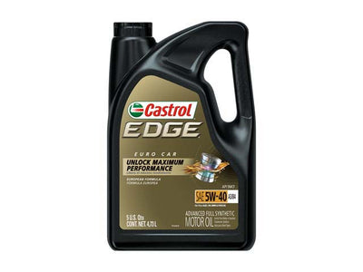 Porsche Engine Oil - Castrol Edge Euro Car A3/B4 - 5W-40 Synthetic 5 Quart , 928/Boxster/Cayman/Cayenne/911/Panamera/924/Macan/968/944/718 Boxster/718 Cayman/918 Spyder | 1984-2019 15D934