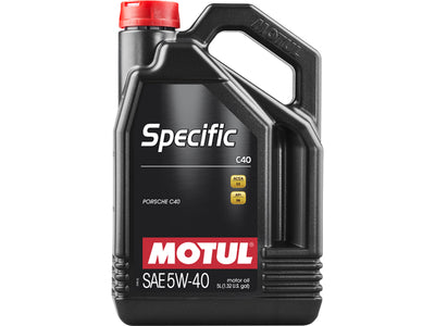 Porsche Engine Oil - Motul Specific C40 - 5W-40 Synthetic 5 Liter , Cayenne/718 Boxster/718 Cayman/Panamera/718 Spyder/911 | 2017-2025 113943