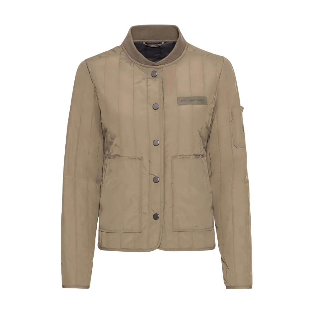 Porsche Essential Baseball Collar Womens Quilted Jacket