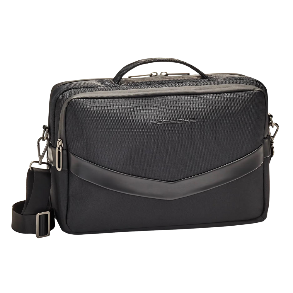 Porsche Essential Black 2 In 1 Messenger Bag