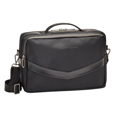 Porsche Essential Black 2 In 1 Messenger Bag