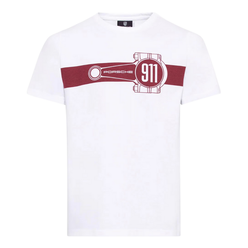Porsche Essential Connecting Rod Mens White T-Shirt