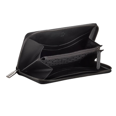 Porsche Essential Cowhide Leather Black Womens Wallet