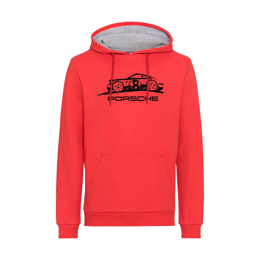 Porsche Essential Mens Hoodie - Red