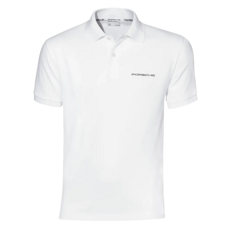 Porsche Essential Mens White Polo Shirt