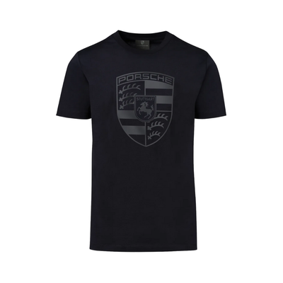 Porsche Essential Round Neck Cotton Crest Mens T-Shirt