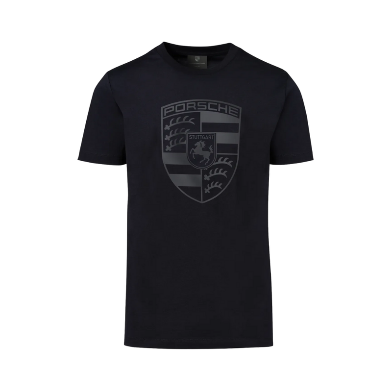 Porsche Essential Round Neck Cotton Crest Mens T-Shirt