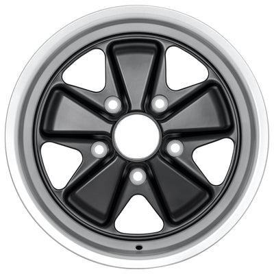 Porsche Evolution Fuchs Wheel Black 15x7 - 911/912E/930 FE150701302371B