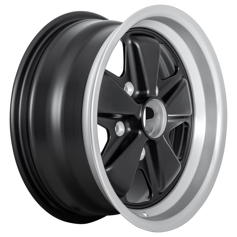 Porsche Evolution Fuchs Wheel Black 15x7 - 911/912E/930 FE150701302371B