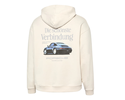 Porsche Fan Community Retro Unisex Hoodie - Off White