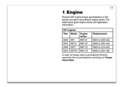 Porsche Fastening Specifications Type 997 - 911 978-0-9849077-1-7