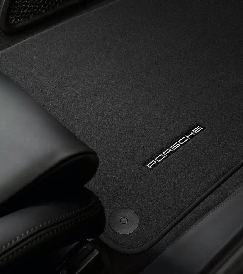 Porsche Floor Mats Black - 2 Piece Set - 98704480108A43 - 997 05-12 - 987 04-12 98704480108A43