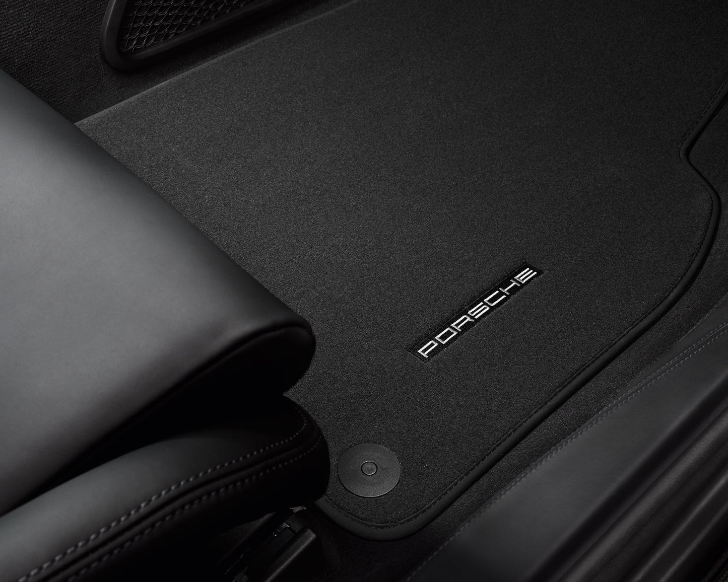 Porsche Floor Mats - Black - Silver - 98155161310TCG - 981 - 982 13-23 - 991 12-18 98155161310TCG
