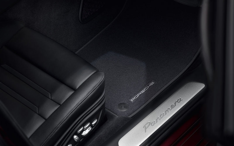 Porsche Floor Mats with Nubuk Surround - Agate Grey - 971864435OK2 - Panamera 971864435OK2