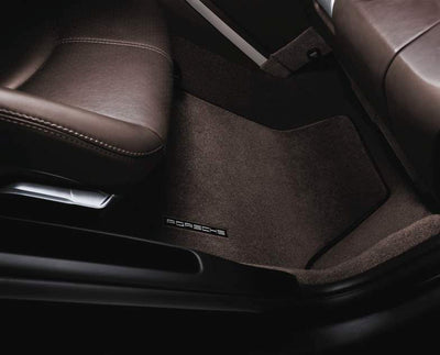 Porsche Floor Mats with Nubuk Surround - Cocoa - 99704480108R43 - 997 05-12 99704480108R43