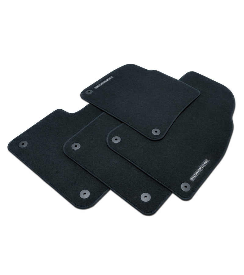 Porsche Floor Mats with Nubuk Surround Graphite Blue - 9Y1863011 OH7 9Y1863011-OH7