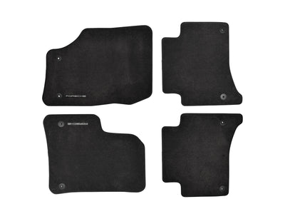 Porsche Floor Mats with Nubuk Surround Velour Black - 95504480463CU4 95504480463CU4