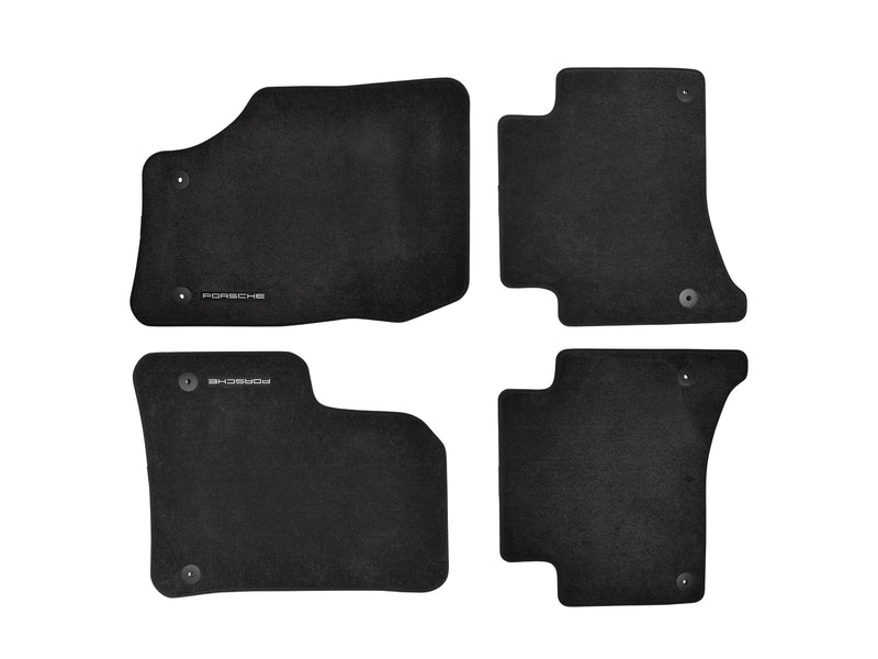 Porsche Floor Mats with Nubuk Surround Velour Black - 95504480463CU4 95504480463CU4