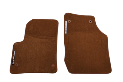 Porsche Floor Mats with Nubuk Surround Velour Chestnut Brown - 95504480463CT3 95504480463CT3