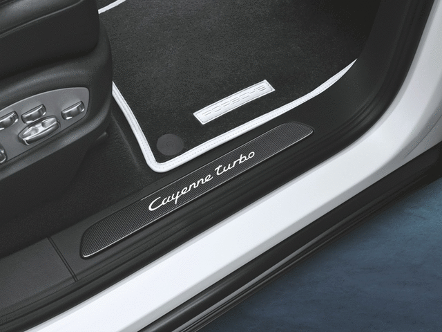 Porsche Floor Mats with Nubuk Surround White - 7P5863011DDE1 - Cayenne 7P5863011DDE1