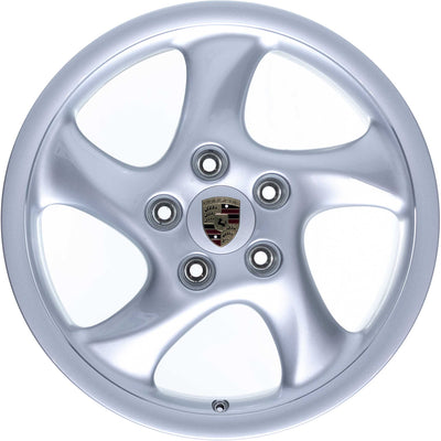 Porsche Front Silver Alloy Wheel 7.5JX18 ET50 - 911/Boxster 85-12 993-362-134-05