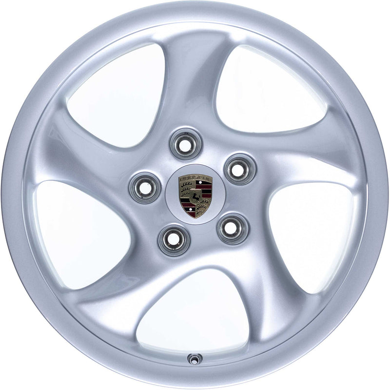 Porsche Front Silver Alloy Wheel 7.5JX18 ET50 - 911/Boxster 85-12 993-362-134-05