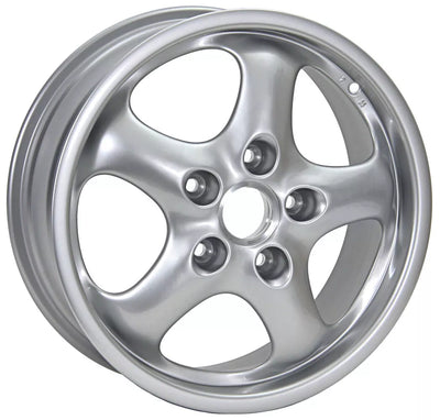 Porsche Front Silver Metallic Wheel 7JX17 ET55 - 911/Boxster 85-12 993-362-124-00