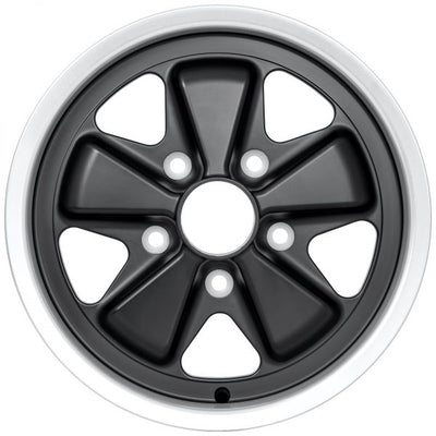 Porsche Fuchs Classic Wheel Black 15x6 - 911/912E/930 FE150601303671BCLASSIC