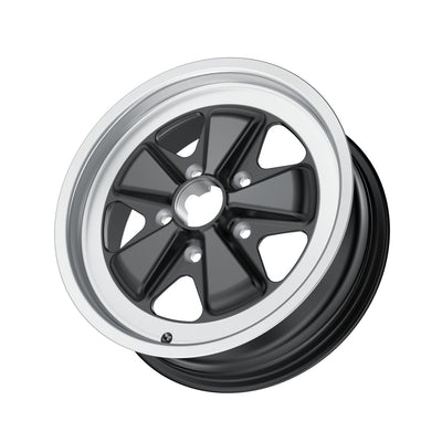 Porsche Fuchs Wheel Black 16x6 - 911/912E/930 FE160601303671B