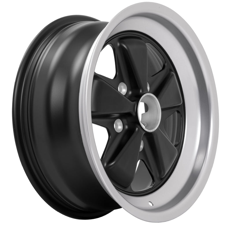 Porsche Fuchs Wheel Black 16x7 - 911/912E/930 FE160701302371B