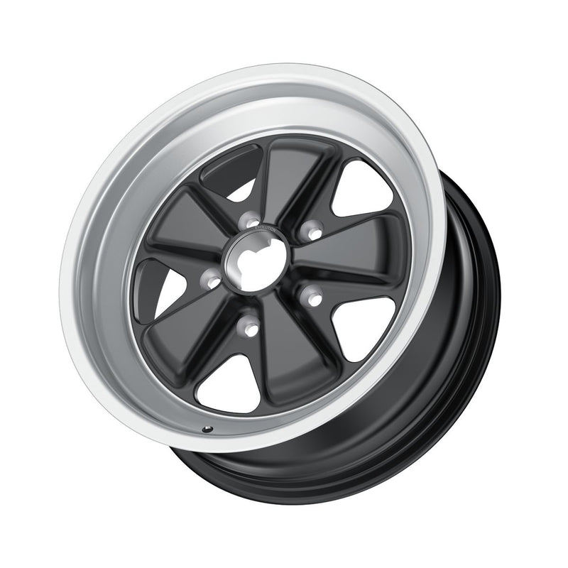 Porsche Fuchs Wheel Black 16x7 - 911/912E/930 FE160701302371B