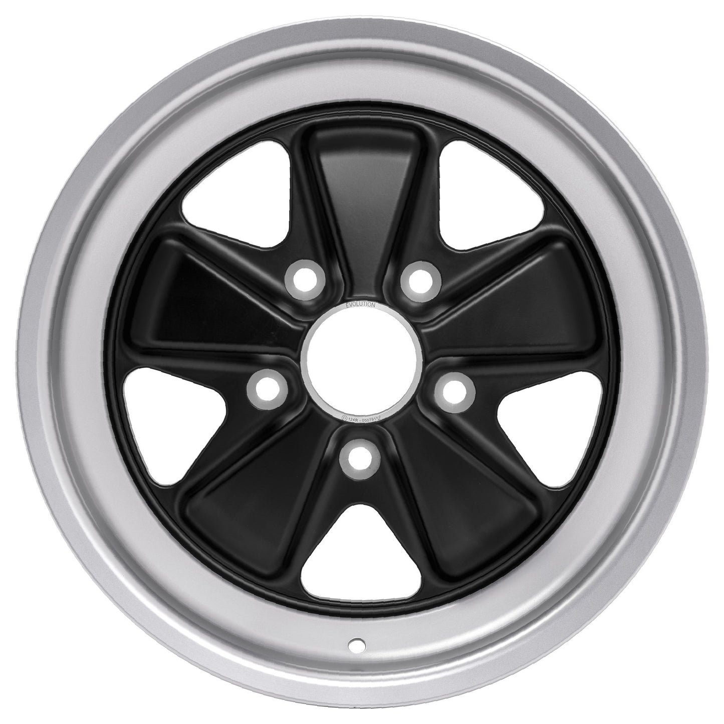 Porsche Fuchs Wheel Black 16x7 - 911/912E/930 FE160701302371B