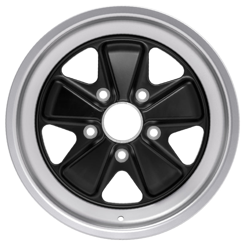 Porsche Fuchs Wheel Black 16x7 - 911/912E/930 FE160701302371B