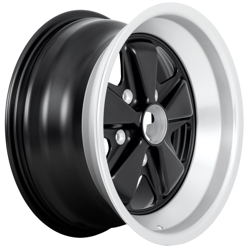 Porsche Fuchs Wheel Black 16x8 - 911/912E/930 FE160801301071B