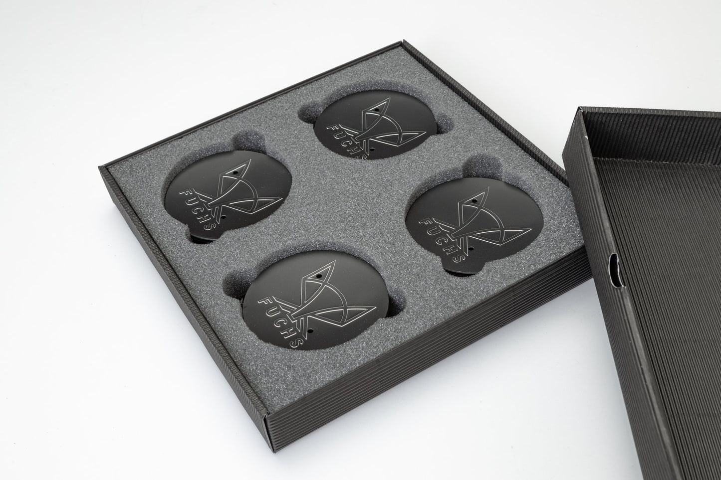 Porsche Fuchs Wheel Center Caps Pack 4 75MMCAP-FUCHS