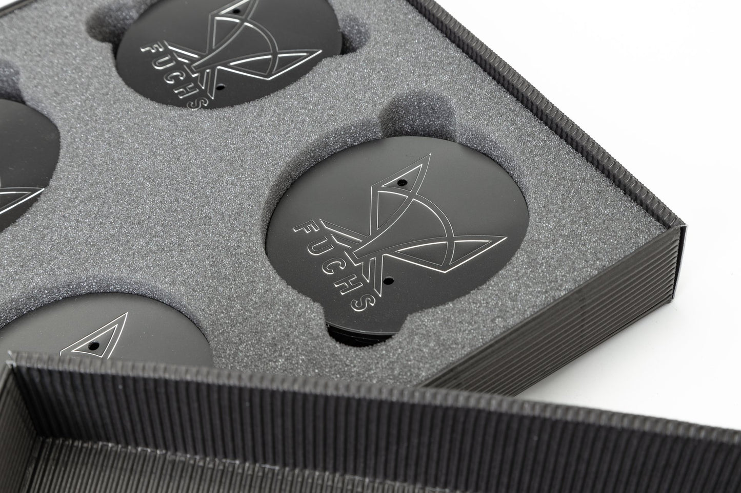 Porsche Fuchs Wheel Center Caps Pack 4 75MMCAP-FUCHS