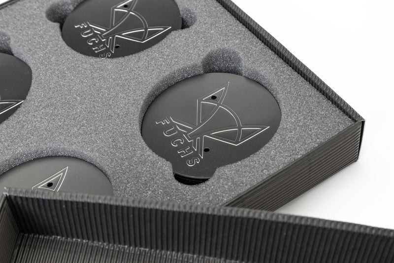 Porsche Fuchs Wheel Center Caps Pack 4 75MMCAP-FUCHS