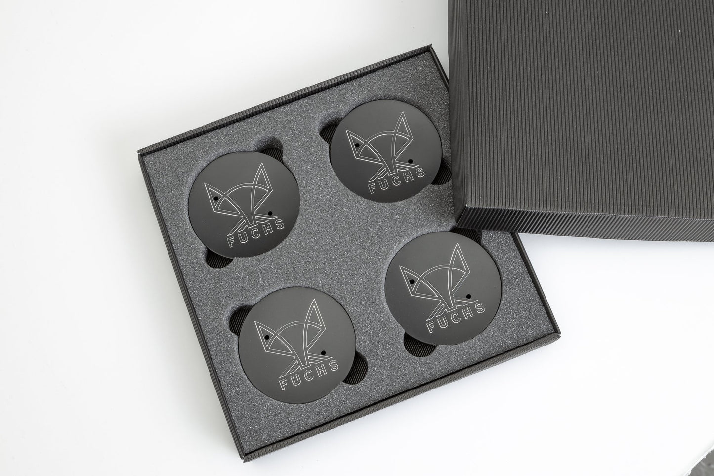 Porsche Fuchs Wheel Center Caps Pack 4 75MMCAP-FUCHS