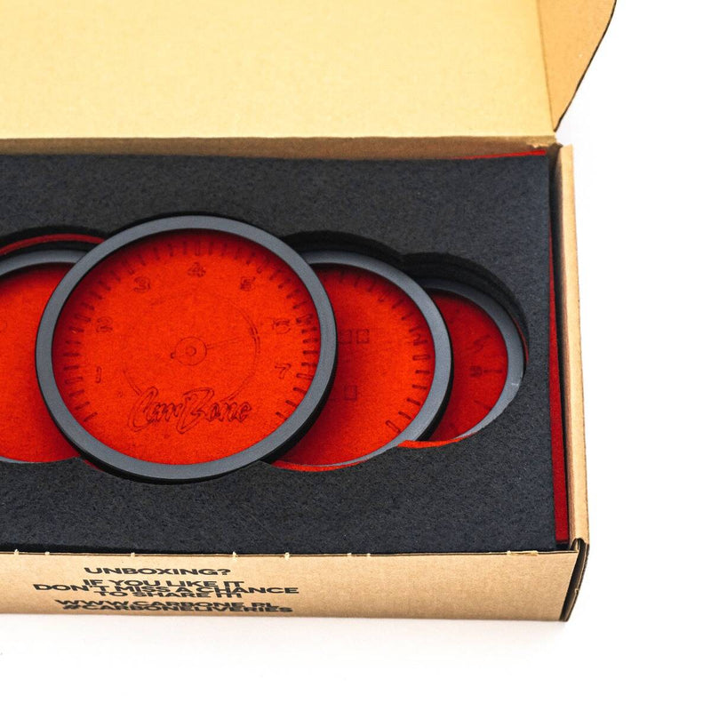 Porsche Gauge Bezels - 911/930/912E 74-89 CB-GAUG-BEZ-BLK-G