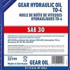 Porsche Gear Hydraulic Oil SAE 30W 20L 22199