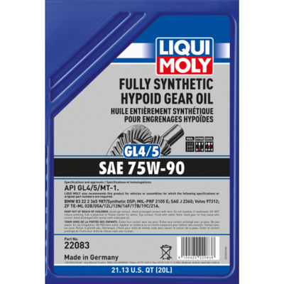 Porsche Gear Oil SAE 75W-90 20L 22083