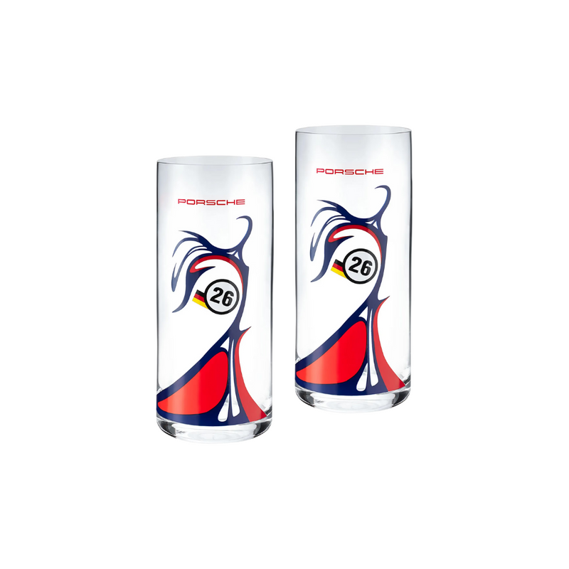 Porsche Genuine Porsche 2 Highball Glasses With GT1 Decal - WAP0505040RLDR WAP0505040RLDR