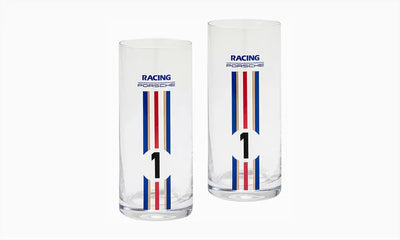 Porsche Genuine Porsche 2 Highball Glasses With Racing Decal - WAP0505030NRCG WAP0505030NRCG